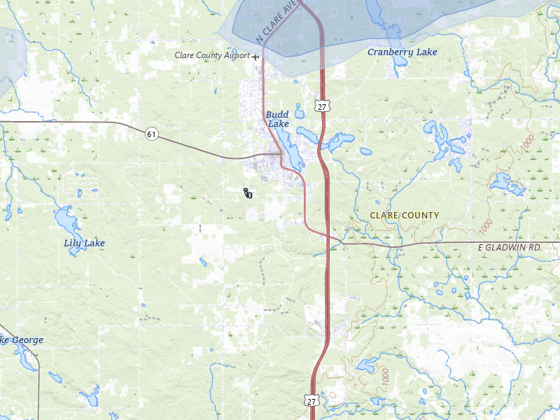 NEXRAD radar-signature map of the hail storm over Harrison, MI on Jul 1, 2026