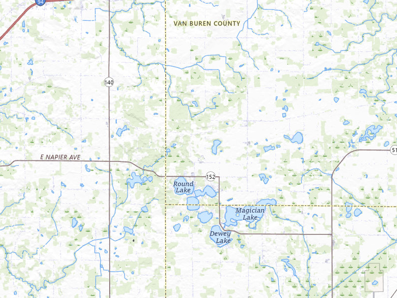 Radar-estimated hail-size map of the storm over Hartford, MI on May 18, 2026