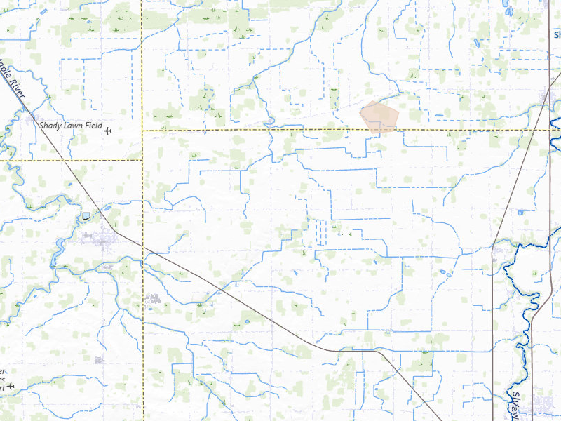 Radar-estimated hail-size map of the storm over Henderson, MI on Sep 3, 2026