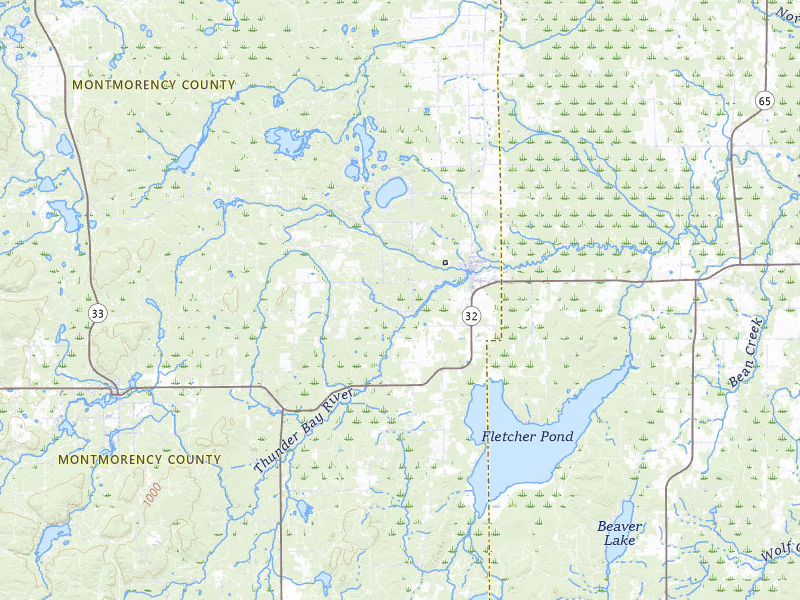 NEXRAD radar-signature map of the hail storm over Hillman, MI on Jul 20, 2026