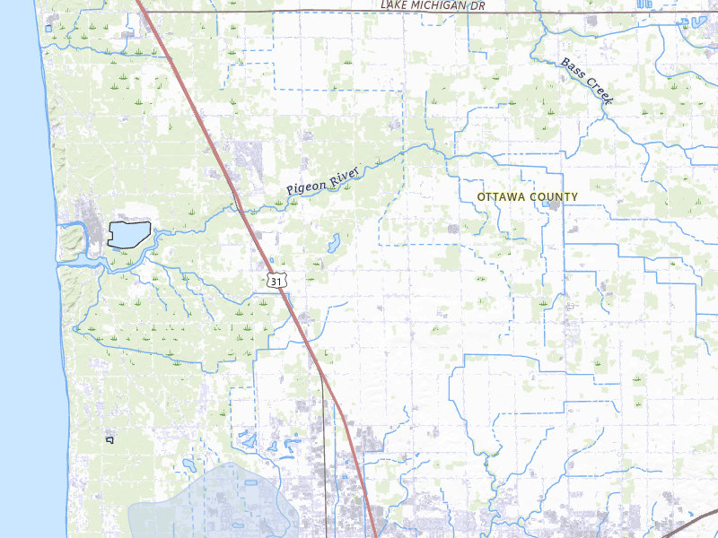 NEXRAD radar-signature map of the hail storm over Holland, MI on Mar 30, 2026