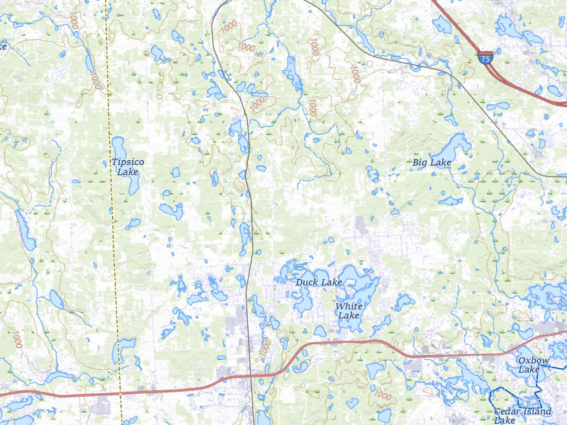 Radar-estimated hail-size map of the storm over Holly, MI on Jul 15, 2026