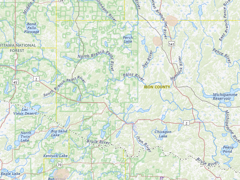 Radar-estimated hail-size map of the storm over Iron River, MI on May 17, 2026