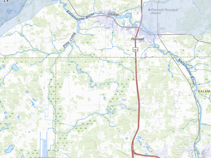 NEXRAD radar-signature map of the hail over Kalamazoo, MI