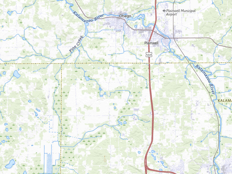 Radar-estimated hail-size map of the storm over Kalamazoo, MI on Jul 3, 2026