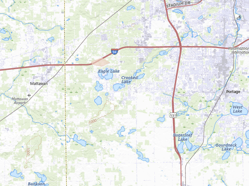 Radar-estimated hail-size map of the storm over Kalamazoo, MI