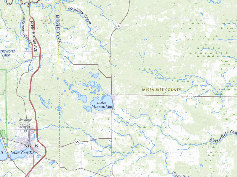 Radar-estimated hail-size map of the storm over Lake City, MI on Jul 17, 2026