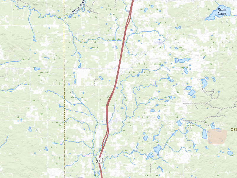 Radar-estimated hail-size map of the storm over Leroy, MI on Jul 1, 2026