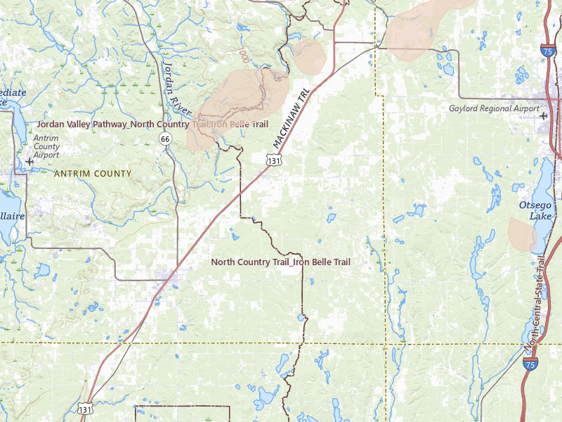 Radar-estimated hail-size map of the storm over Mancelona, MI on May 18, 2026