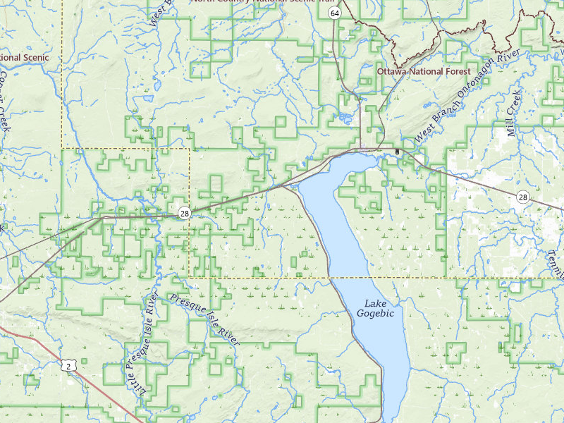 NEXRAD radar-signature map of the hail storm over Marenisco, MI on May 17, 2026