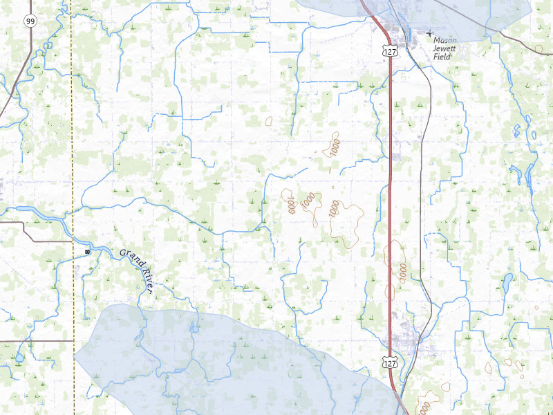 NEXRAD radar-signature map of the hail storm over Mason, MI on Aug 22, 2026