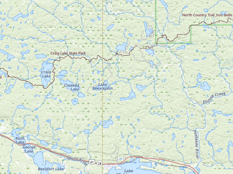 Radar-estimated hail-size map of the storm over Michigamme, MI on May 17, 2026