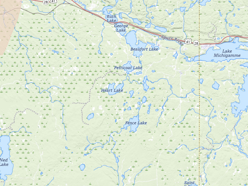 Radar-estimated hail-size map of the storm over Michigamme, MI on Jul 12, 2026