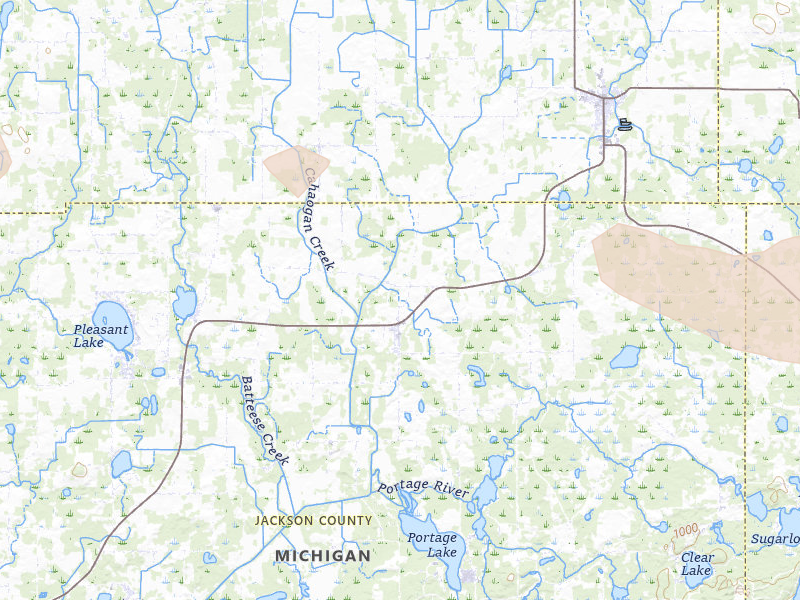 Radar-estimated hail-size map of the storm over Munith, MI on Mar 30, 2026