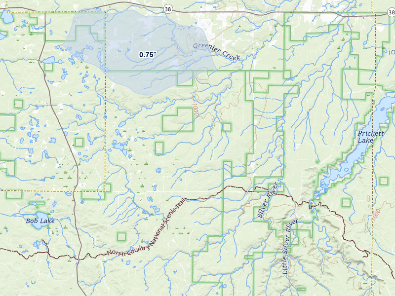 NEXRAD radar-signature map of the hail storm over Nisula, MI on Jun 29, 2026