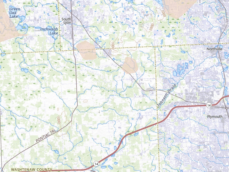 Radar-estimated hail-size map of the storm over Northville, MI on Sep 2, 2026