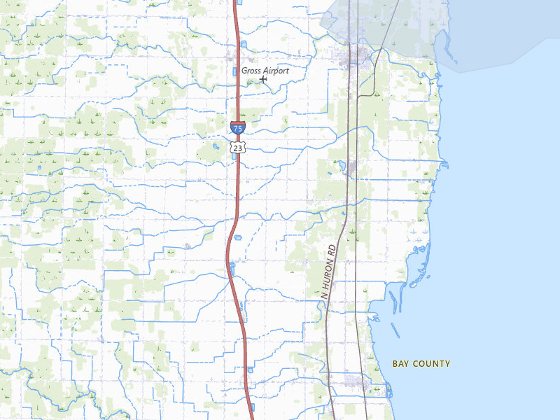 NEXRAD radar-signature map of the hail storm over Pinconning, MI on Jul 1, 2026