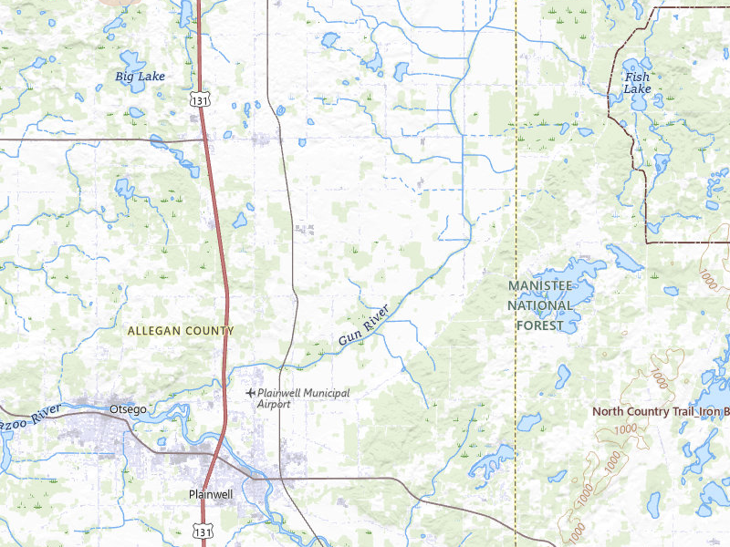 Radar-estimated hail-size map of the storm over Plainwell, MI on Jul 2, 2026