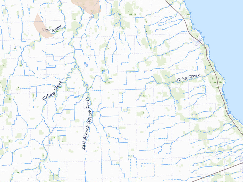 Radar-estimated hail-size map of the storm over Port Hope, MI on Jul 4, 2026