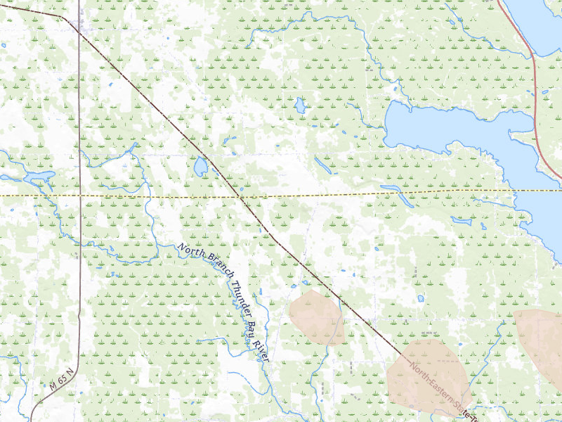 Radar-estimated hail-size map of the storm over Posen, MI