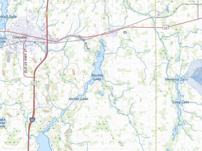 NEXRAD radar-signature map of the hail storm over Quincy, MI on Apr 22, 2026