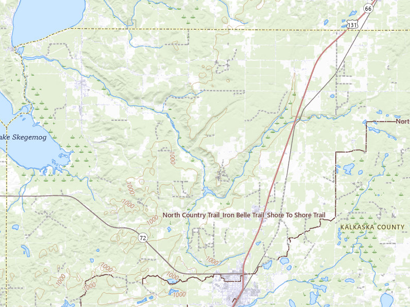 Radar-estimated hail-size map of the storm over Rapid City, MI on Jul 1, 2026