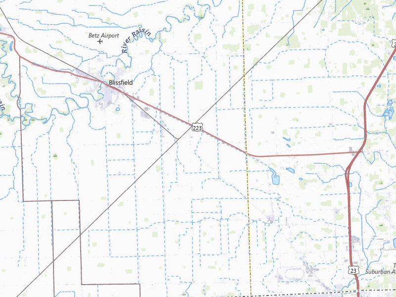 Radar-estimated hail-size map of the storm over Riga, MI on May 18, 2026