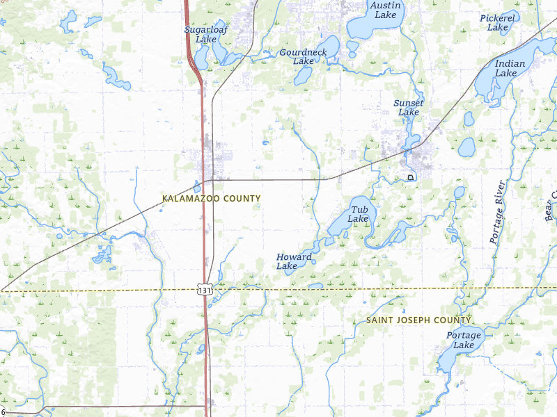 Radar-estimated hail-size map of the storm over Schoolcraft, MI on Jul 3, 2026