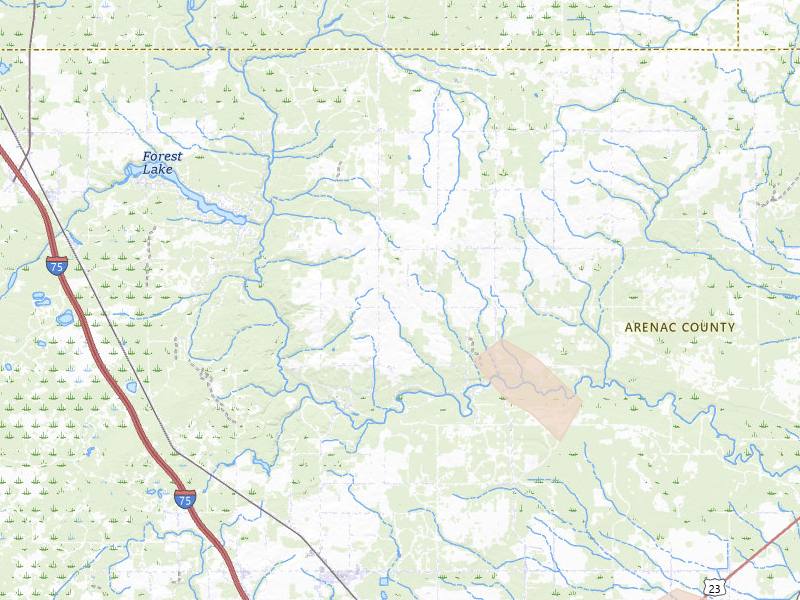 Radar-estimated hail-size map of the storm over Sterling, MI on Jun 20, 2026