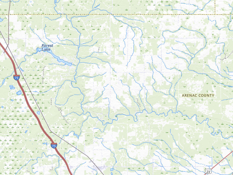 Radar-estimated hail-size map of the storm over Sterling, MI on Jul 1, 2026