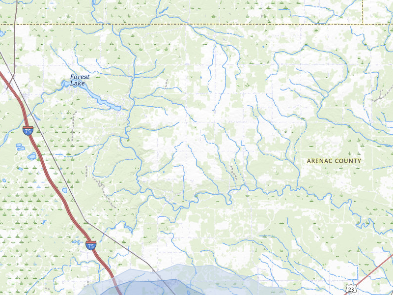 NEXRAD radar-signature map of the hail storm over Sterling, MI on Jul 1, 2026