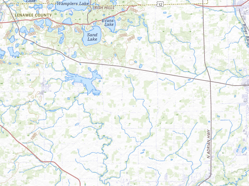 Radar-estimated hail-size map of the storm over Tipton, MI on Apr 22, 2026