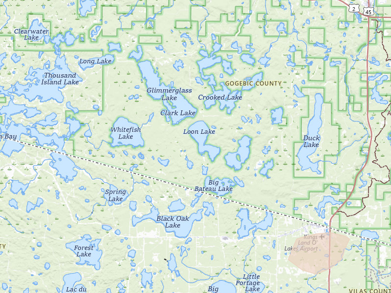 Radar-estimated hail-size map of the storm over Watersmeet, MI on Jul 20, 2026