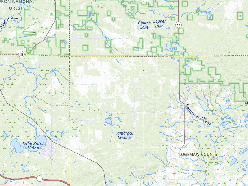 NEXRAD radar-signature map of the hail storm over West Branch, MI on Mar 30, 2026