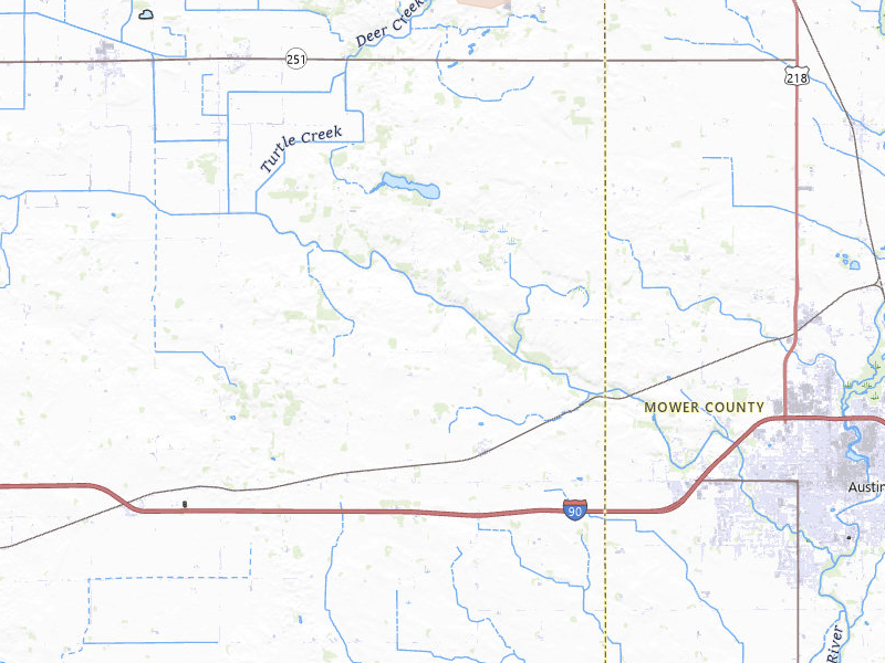 Radar-estimated hail-size map of the storm over Albert Lea, MN on Apr 17, 2026
