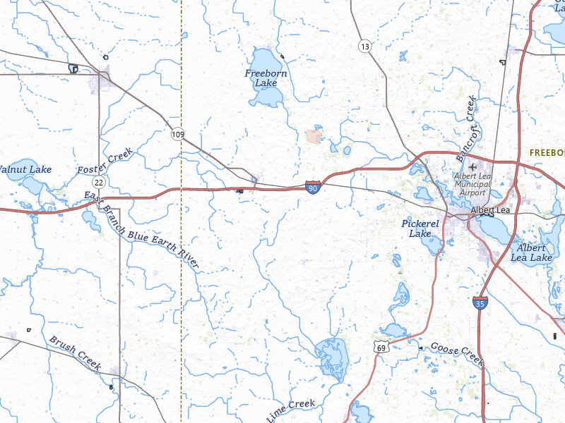 Radar-estimated hail-size map of the storm over Alden, MN on Apr 23, 2026