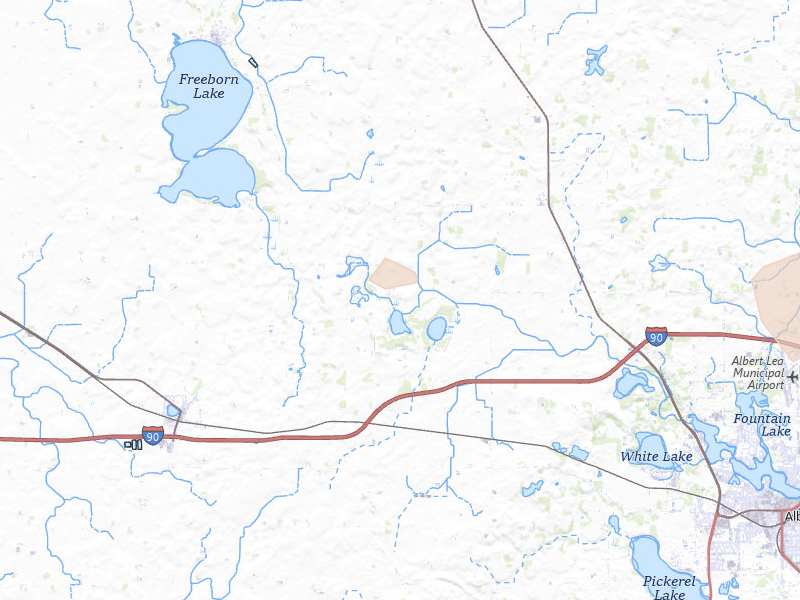 Radar-estimated hail-size map of the storm over Alden, MN on Aug 3, 2026