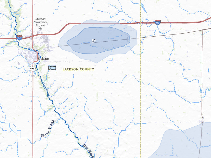 NEXRAD radar-signature map of the hail storm over Alpha, MN on Jun 27, 2026