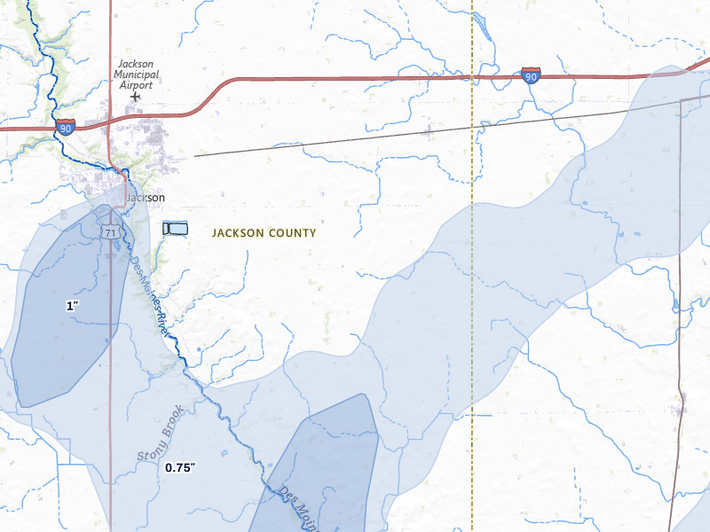 NEXRAD radar-signature map of the hail storm over Alpha, MN on Jun 30, 2026