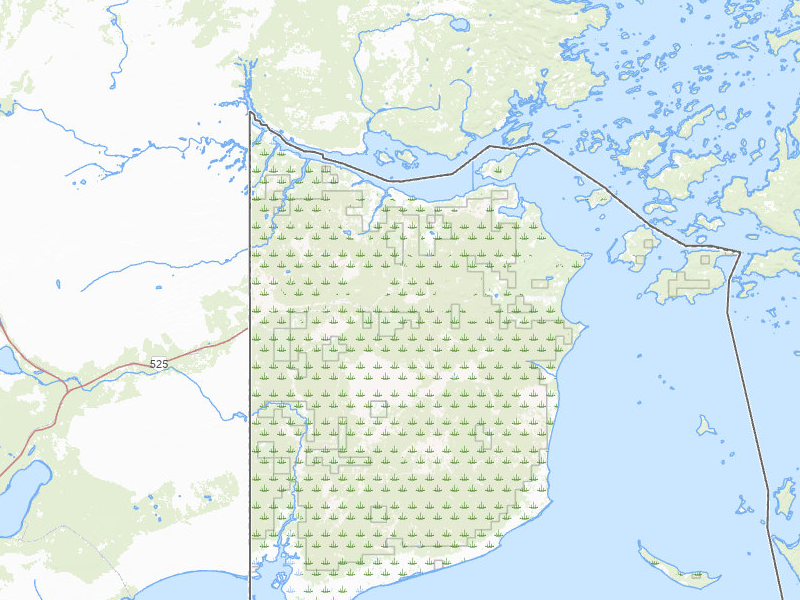 NEXRAD radar-signature map of the hail storm over Angle Inlet, MN on Jul 6, 2026