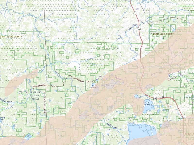 Radar-estimated hail-size map of the storm over Angora, MN