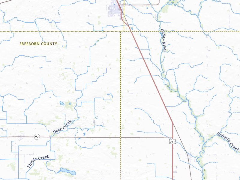 NEXRAD radar-signature map of the hail over Austin, MN