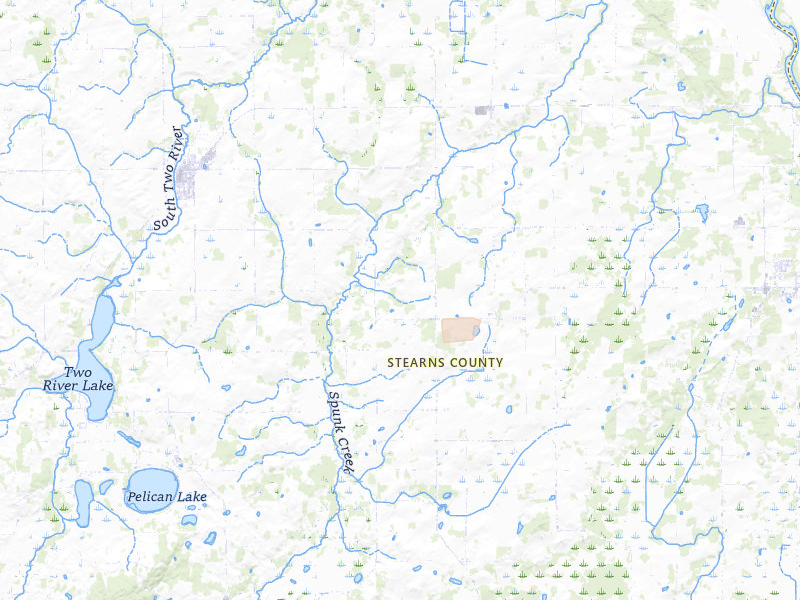 Radar-estimated hail-size map of the storm over Avon, MN