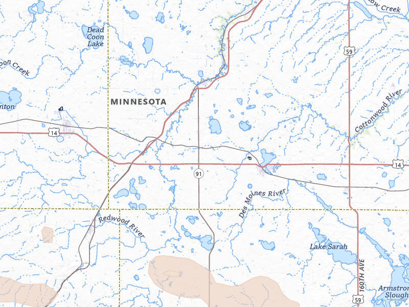 Radar-estimated hail-size map of the storm over Balaton, MN on May 24, 2026