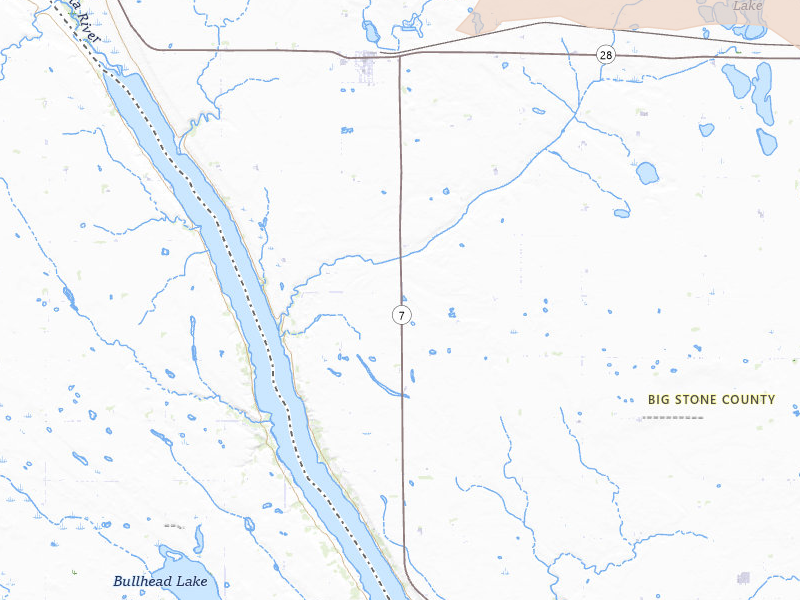 Radar-estimated hail-size map of the storm over Beardsley, MN on Jul 7, 2026