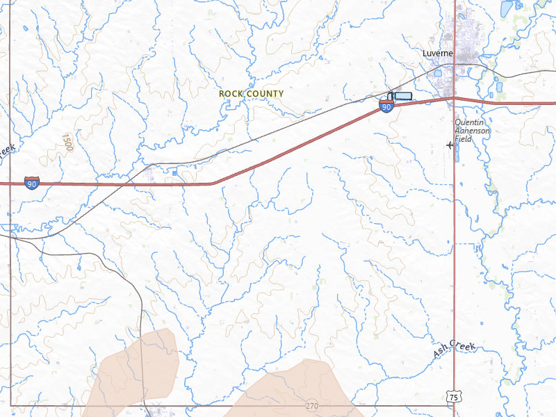Radar-estimated hail-size map of the storm over Beaver Creek, MN on Jun 29, 2026