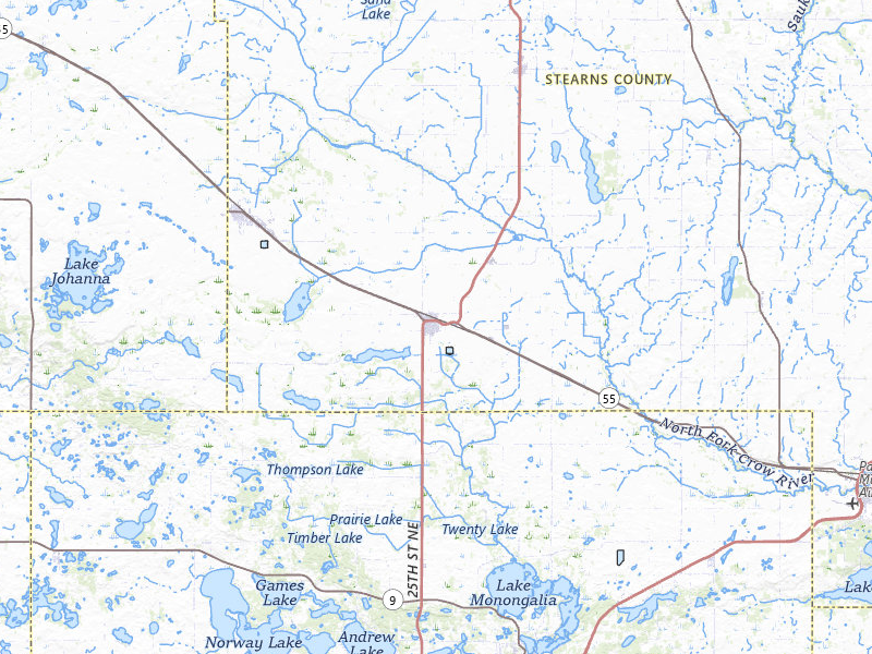 Radar-estimated hail-size map of the storm over Belgrade, MN on Jul 6, 2026
