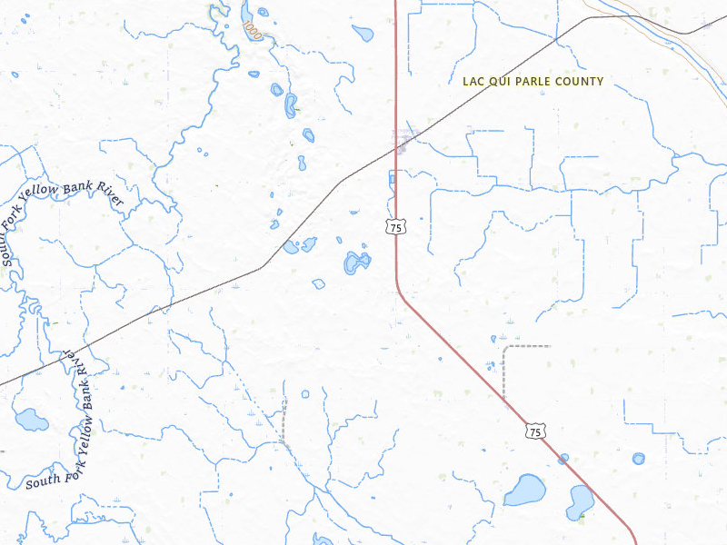 Radar-estimated hail-size map of the storm over Bellingham, MN on Jul 4, 2026