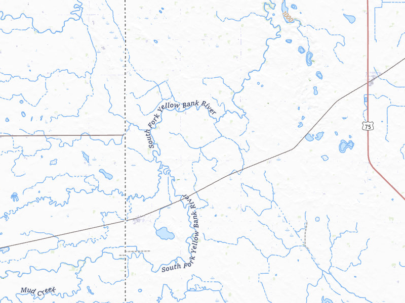 Radar-estimated hail-size map of the storm over Bellingham, MN on Jul 7, 2026