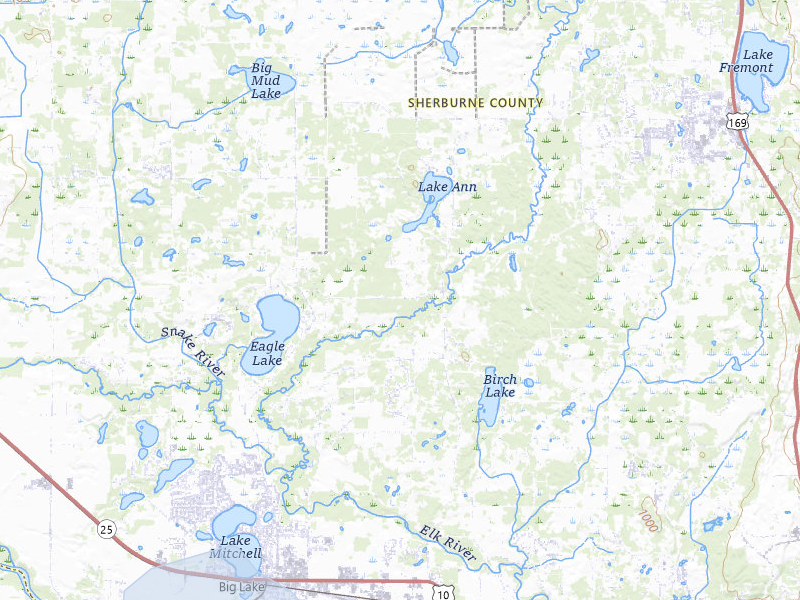 NEXRAD radar-signature map of the hail over Big Lake, MN